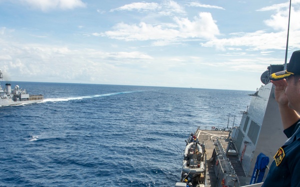 USS Paul Hamilton Sails with Indian Navy