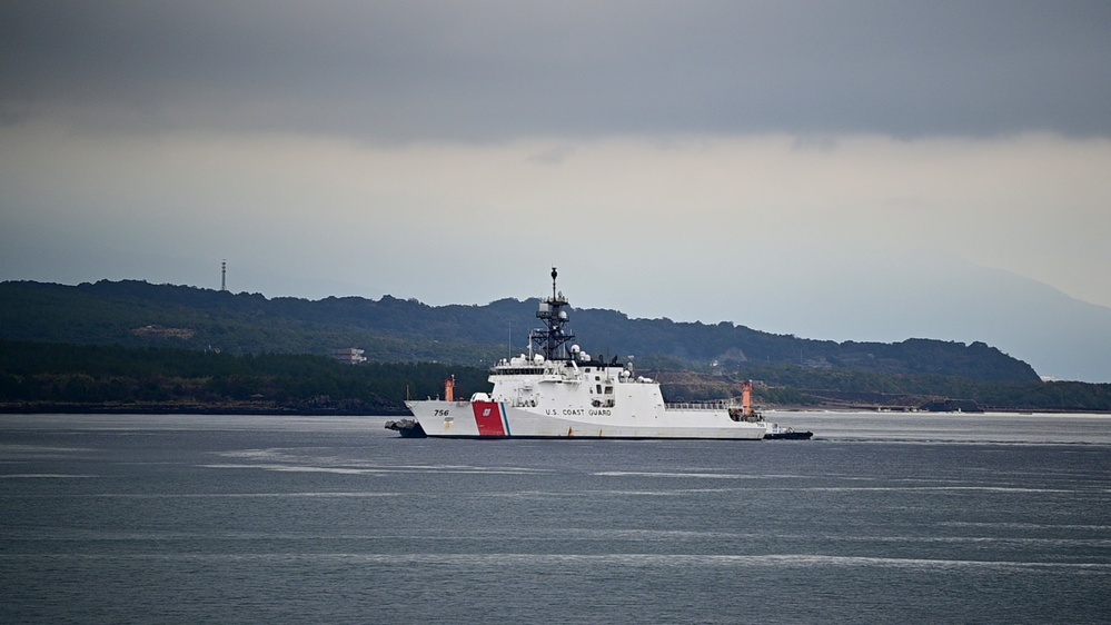 U.S. Coast Guard Cutter Kimball arrives in Kagoshima, Japan