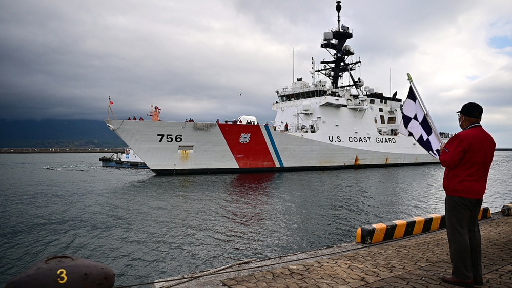 U.S. Coast Guard Cutter Kimball arrives in Kagoshima, Japan