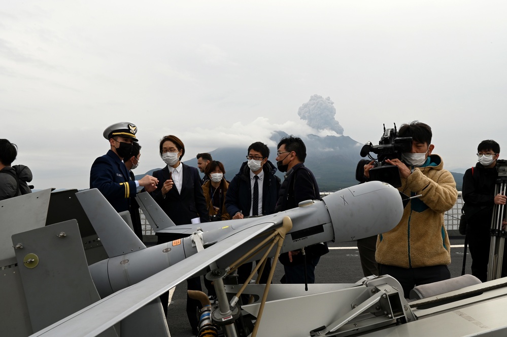 U.S. Coast Guard Cutter Kimball hosts local media, community leaders while in Kagoshima, Japan