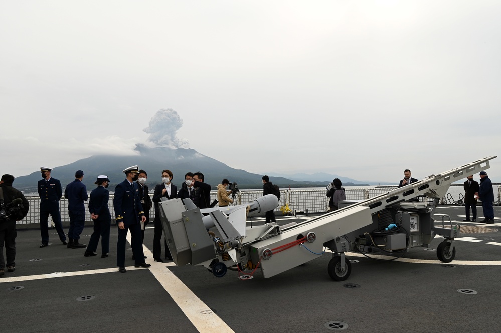 U.S. Coast Guard Cutter Kimball hosts local media, community leaders while in Kagoshima, Japan