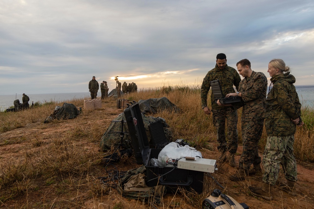 Marines and Sailors Work Together During an Advance Base Operation Exercise