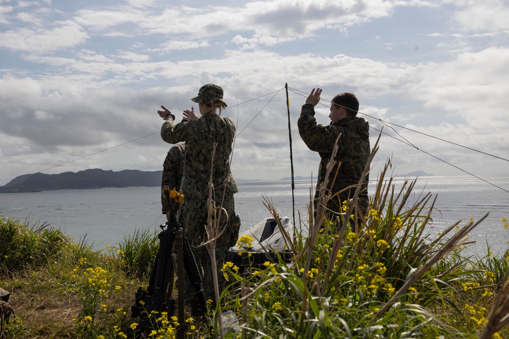 Marines and Sailors Work Together During an Advance Base Operation Exercise