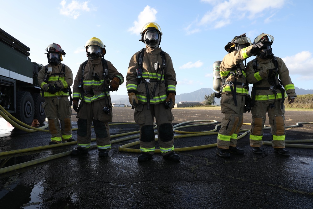 Hawaii Army National Guard, Air Force Reserve and Marine Corps Firefighters Joint Training Exercise