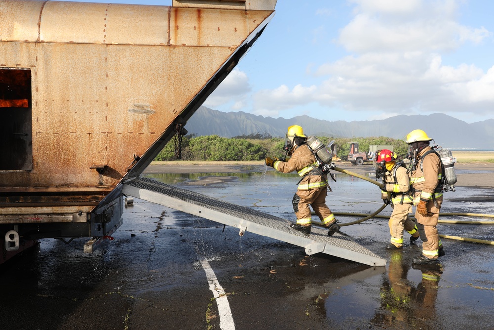 Hawaii Army National Guard, Air Force Reserve and Marine Corps Firefighters Joint Training Exercise