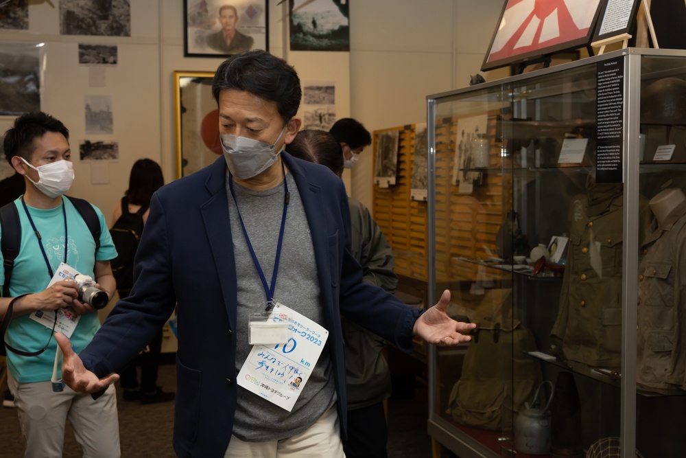 Okinawa Residents Tour Camp Kinser During Urasoe City Tedako Walk