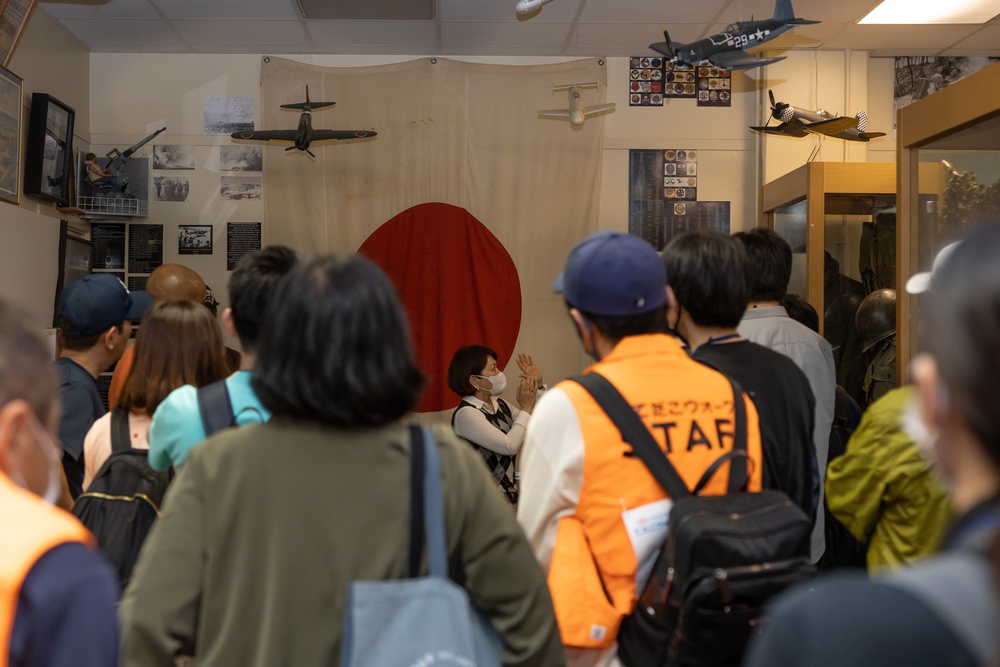 Okinawa Residents Tour Camp Kinser During Urasoe City Tedako Walk