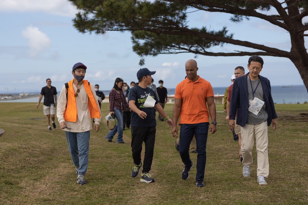 Okinawa Residents Tour Camp Kinser During Urasoe City Tedako Walk