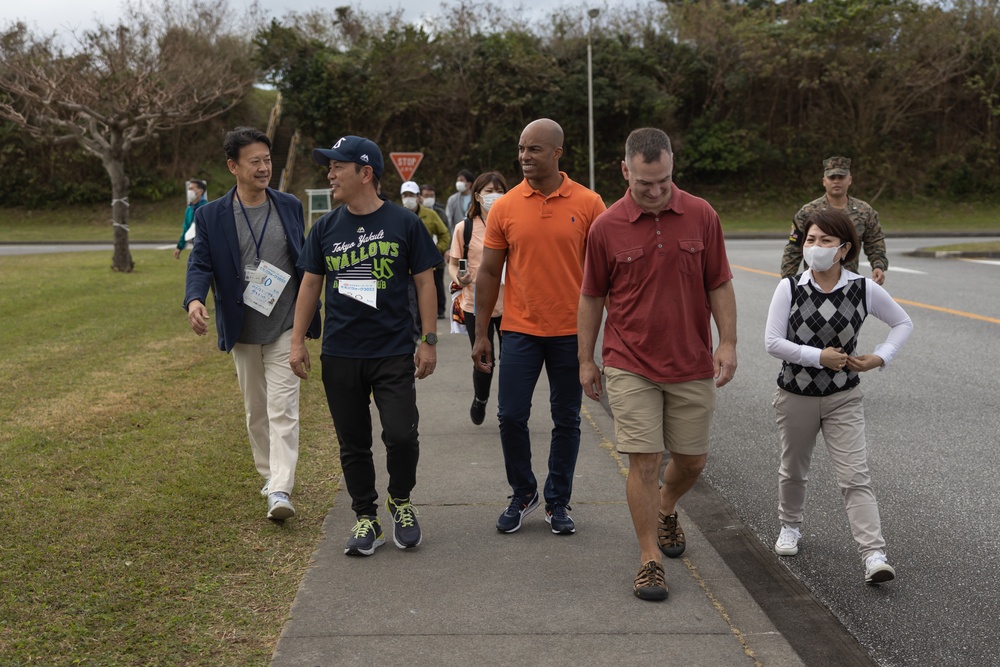 Okinawa Residents Tour Camp Kinser During Urasoe City Tedako Walk