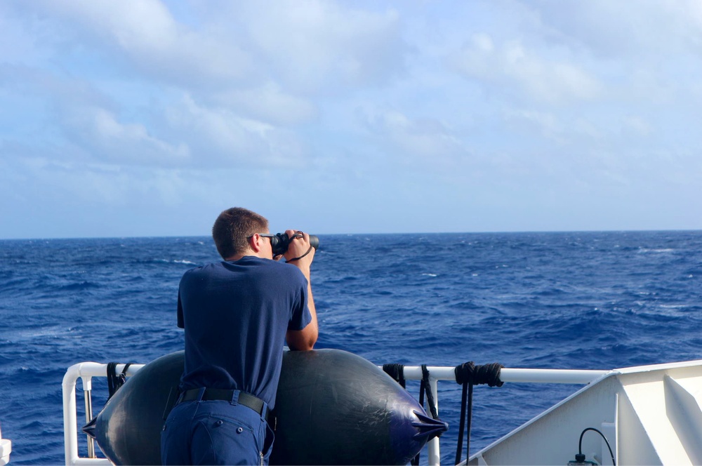 USCGC Myrtle Hazard crew rescues searches for mariner off Guam