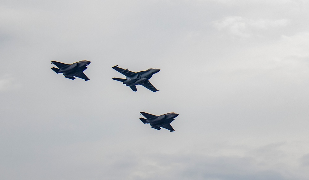 U.S. Navy Aircraft Conduct Flyby