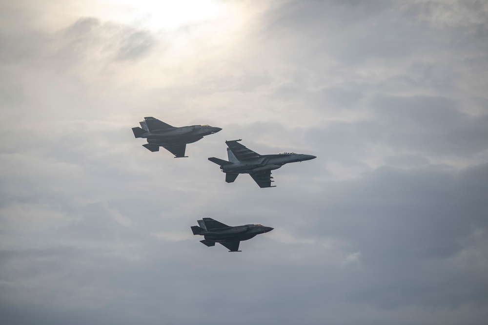 U.S. Navy Aircraft Conduct Flyby