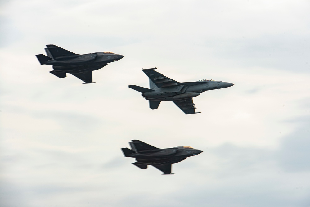 U.S. Navy Aircraft Conduct Flyby