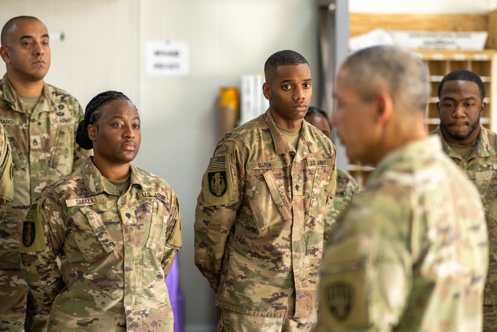 Task Force Hellfighter Commander Visits Units At the Joint Training Center in Jordan