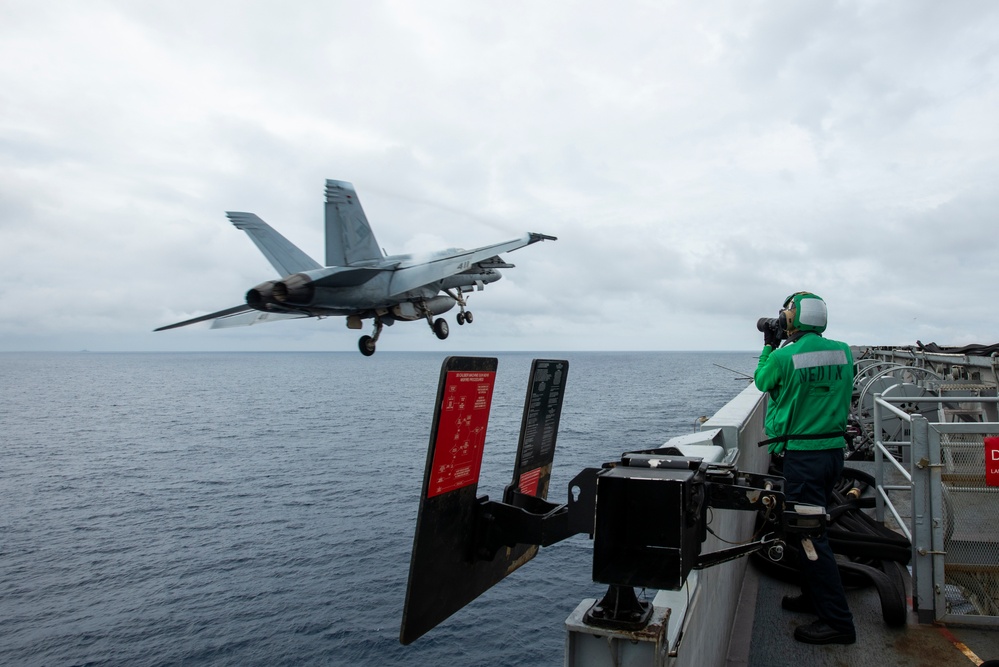 U.S. Navy Sailor Photographs Flight Operations