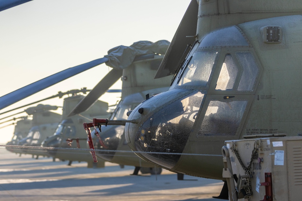 U.S. Army CH-47 Chinook preps for Humanitarian Aid and Disaster Relief in Türkiye