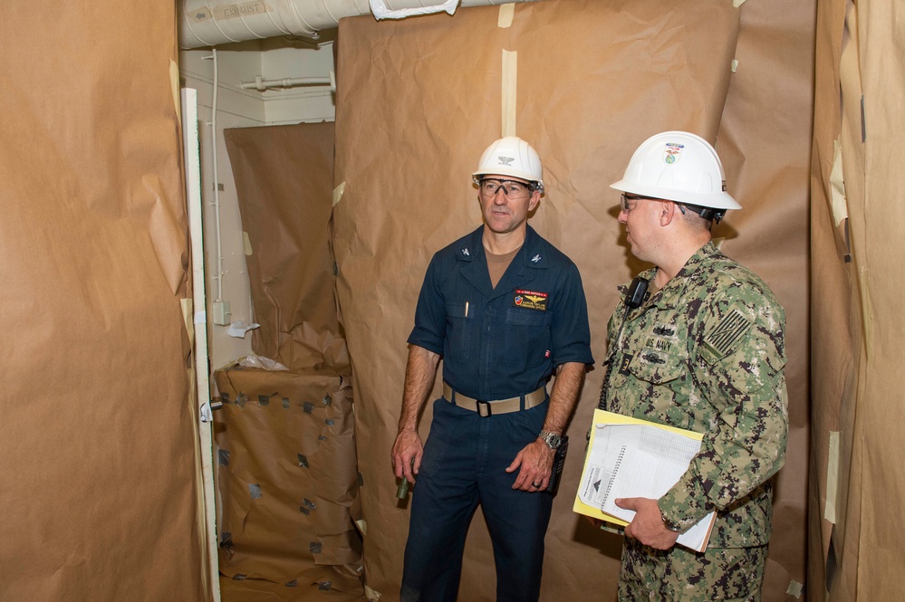 USS Essex CO Conducts Space Walkthroughs