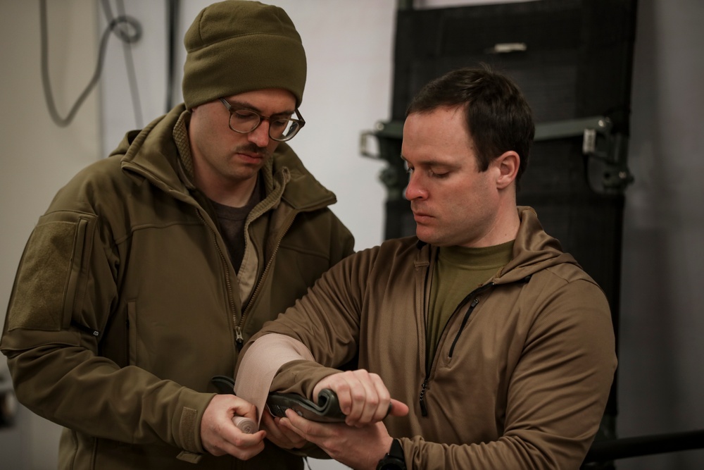 U.S. Navy Hospital Corpsman Demonstrate Medical Procedures