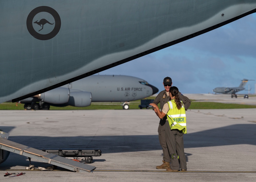 RAAF arrive at Andersen Air Force Base, Guam