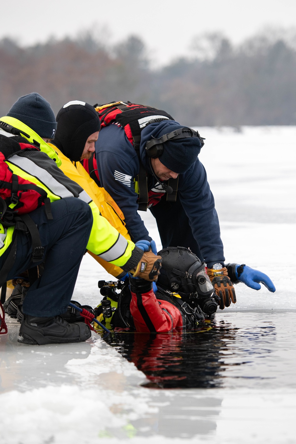 Ice Water Rescue Training with Fort McCoy Fire Department