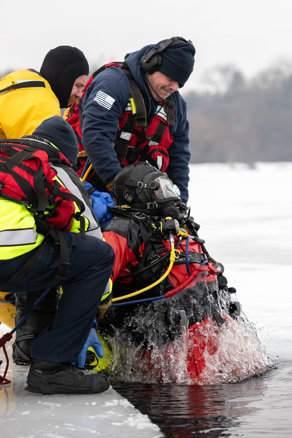 Ice Water Rescue Training with Fort McCoy Fire Department