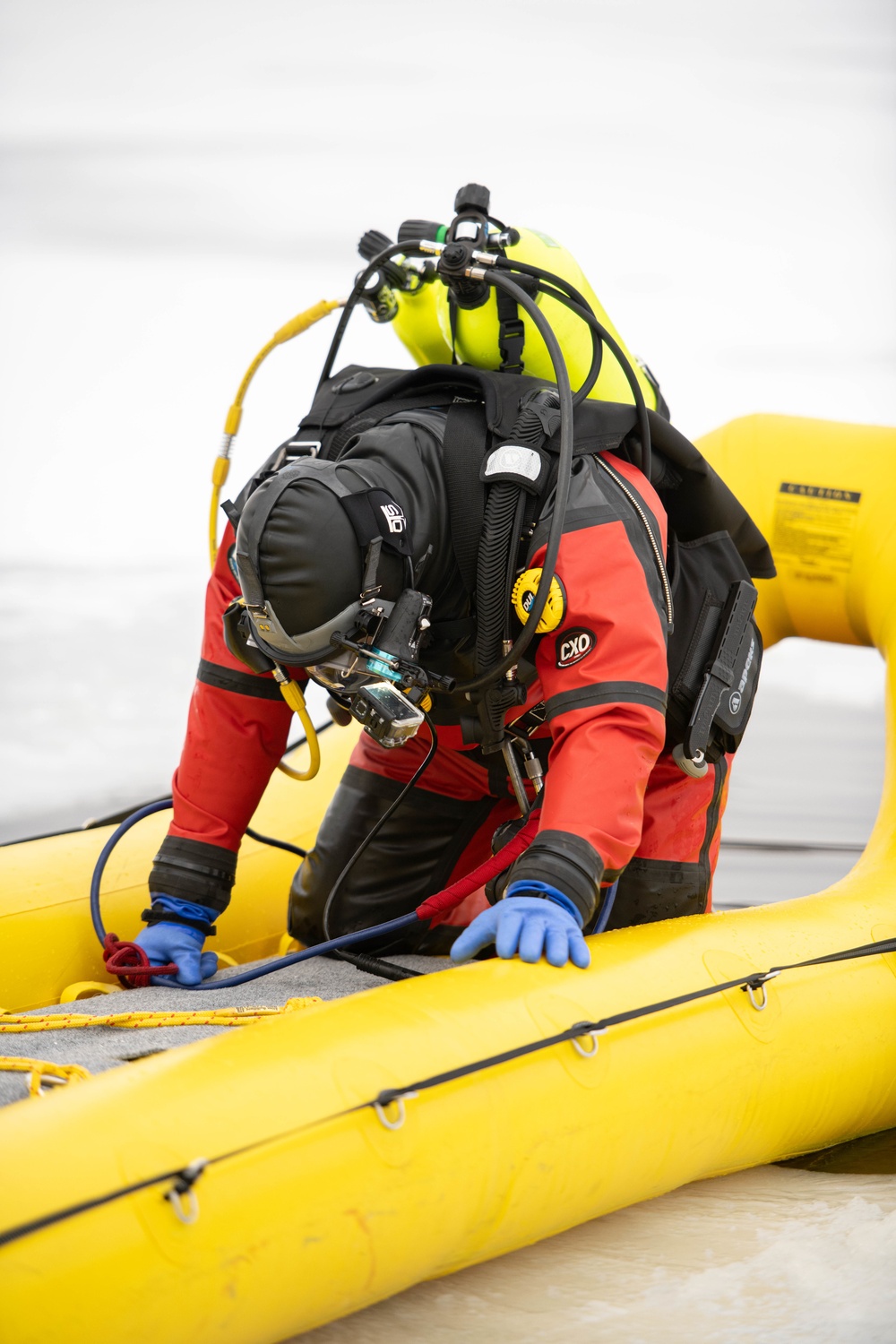 Ice Water Rescue Training with Fort McCoy Fire Department