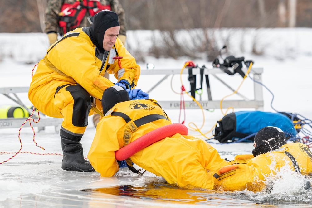 Ice Water Rescue Training with Fort McCoy Fire Department