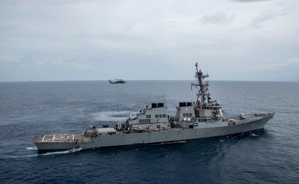 USS Decatur Conducts Visit Board Search And Seizure