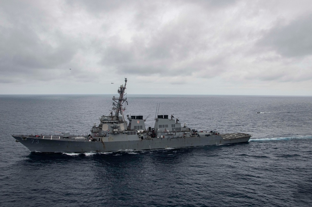 USS Decatur Conducts Visit Board Search And Seizure