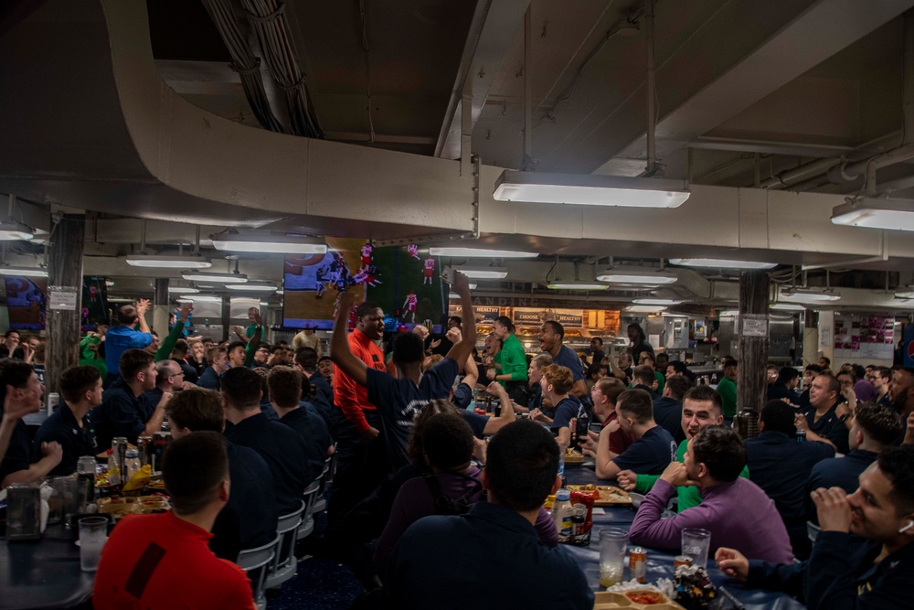 Sailors Watch Super Bowl