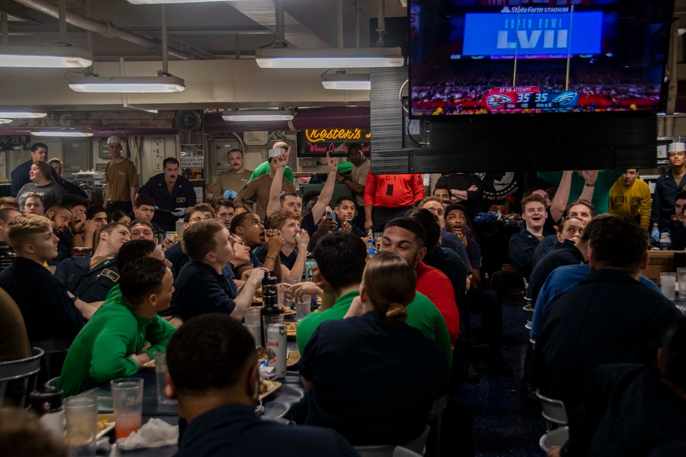 Sailors Watch Super Bowl