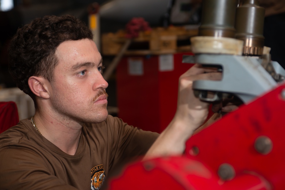 Aircraft Maintenance Aboard Nimitz