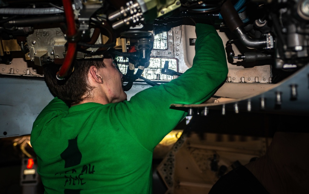 Aircraft Maintenance Aboard Nimitz