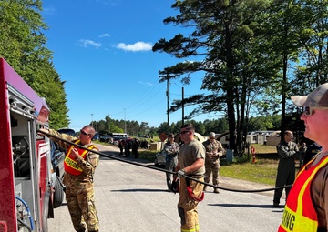 Firefighter support at highway landing