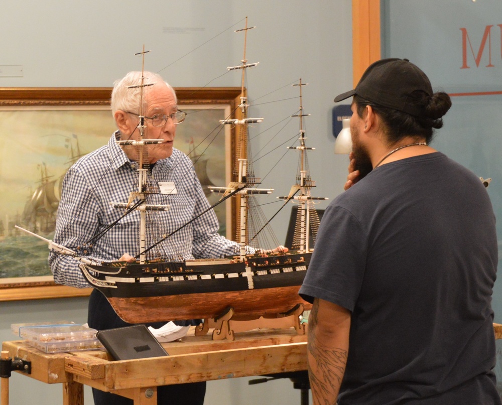 Model shipbuilder at Naval Museum