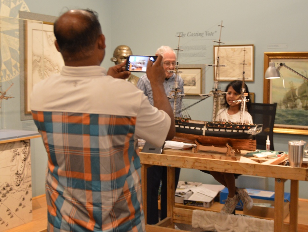 Model shipbuilder at Naval Museum