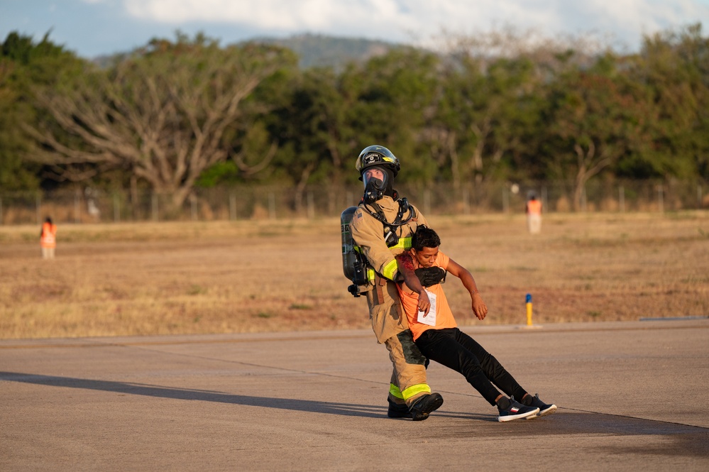 SCAB Fire Fighter during Joint-Interoperability Exercise