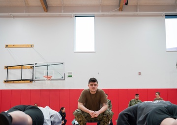 Military Volunteers Judge JROTC Competition in Shelton