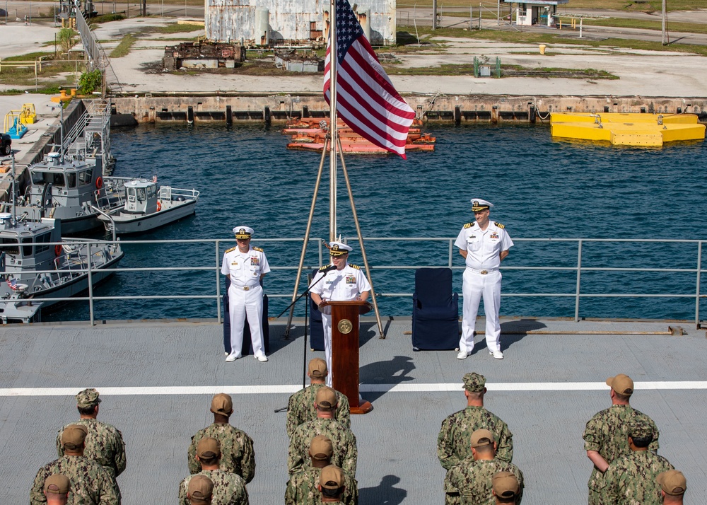 USS Emory S. Land's Change-of-Command Ceremony