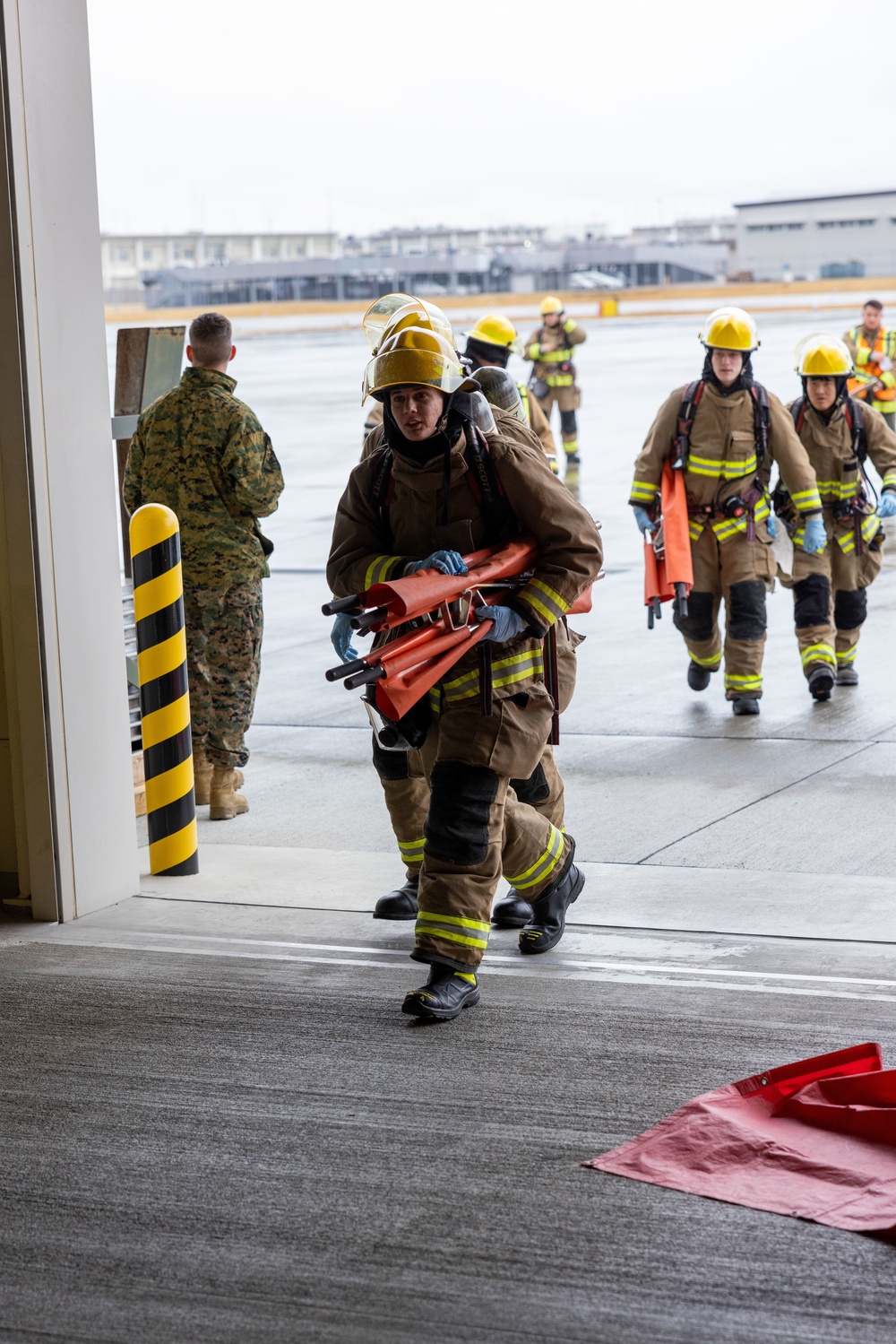 Until everyone's safe: Marine Corps Air Station Iwakuni emergency services personnel, Japan Maritime Self-Defense Force members participate in emergency response training