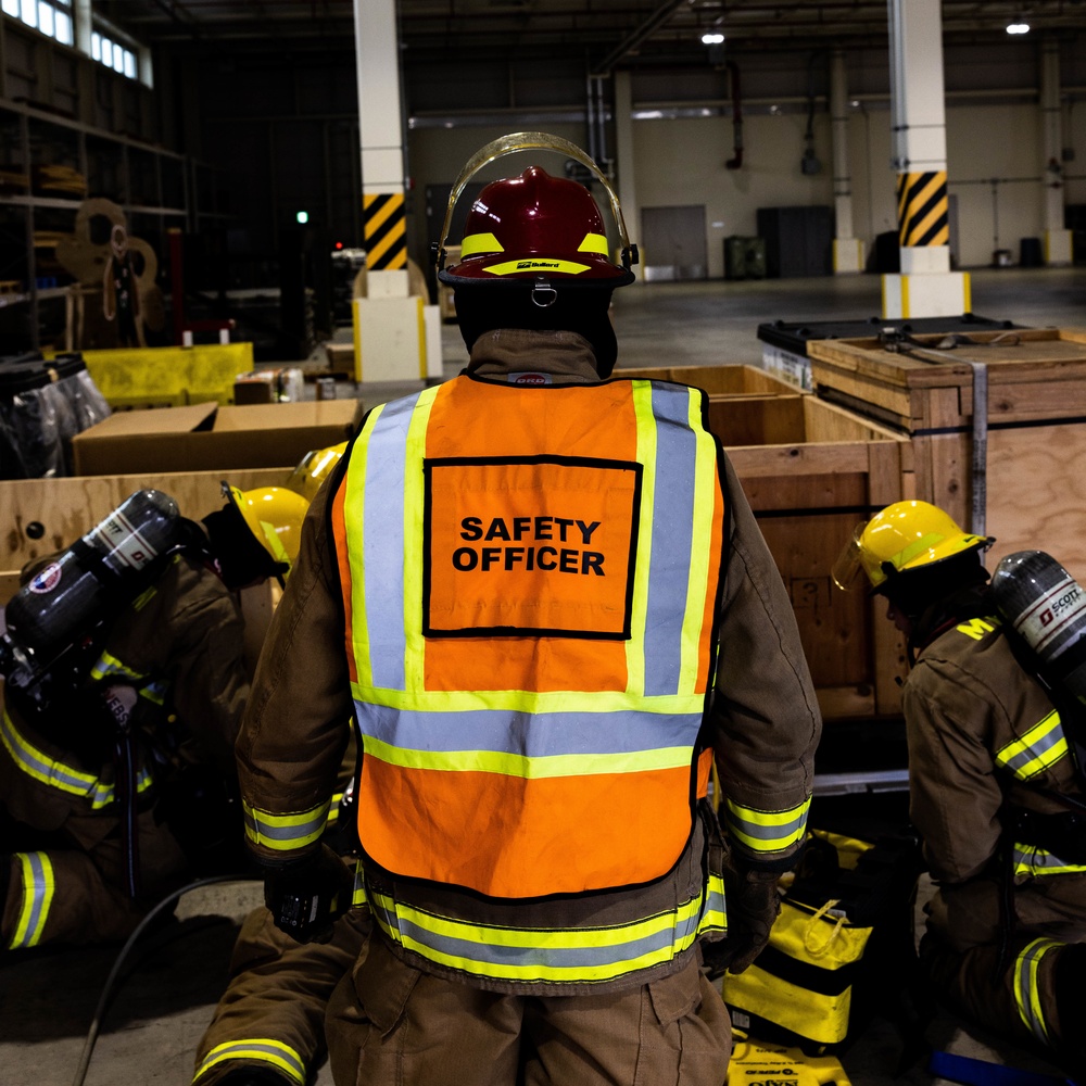 Until everyone's safe: Marine Corps Air Station Iwakuni emergency services personnel, Japan Maritime Self-Defense Force members participate in emergency response training