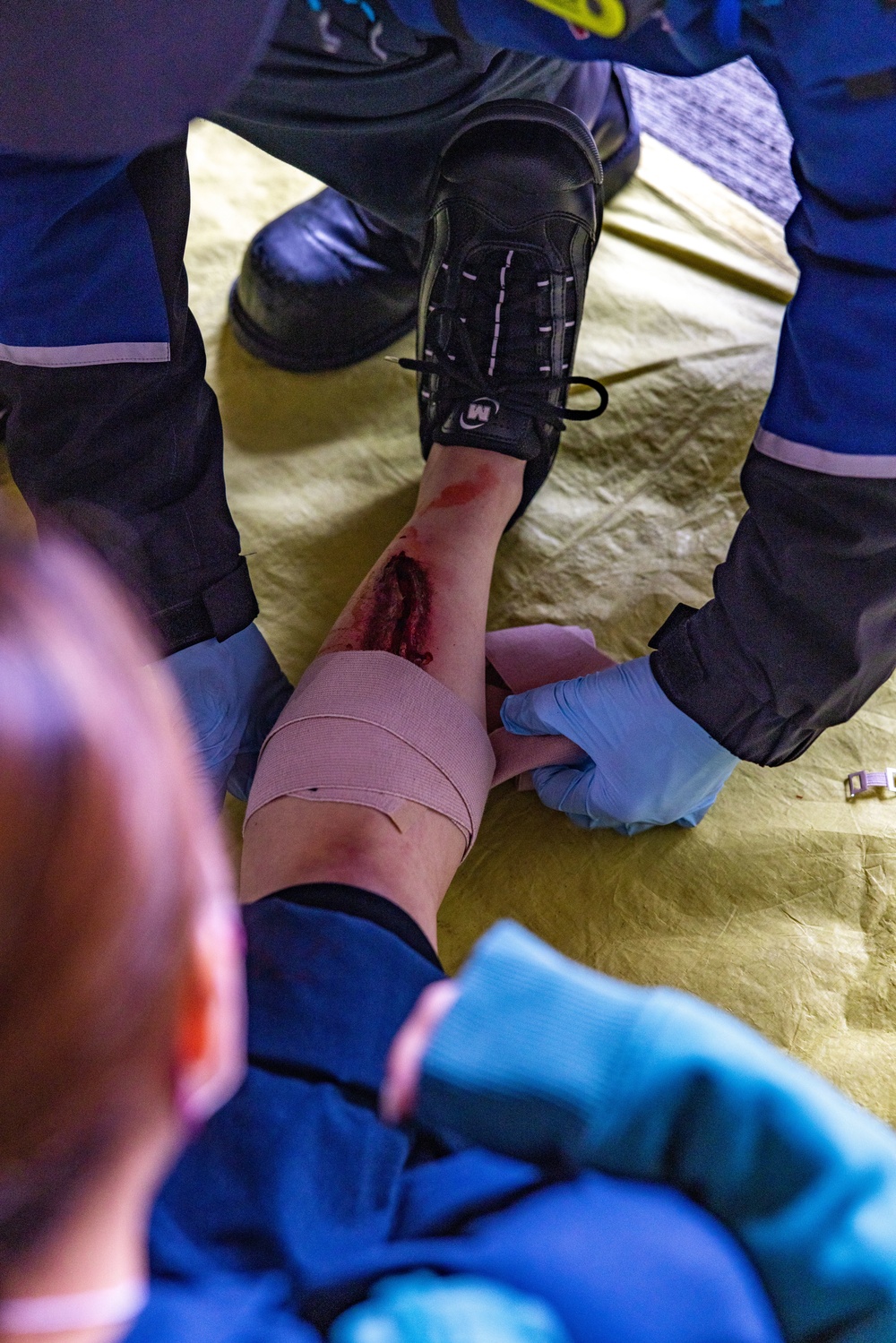 Until everyone's safe: Marine Corps Air Station Iwakuni emergency services personnel, Japan Maritime Self-Defense Force members participate in emergency response training