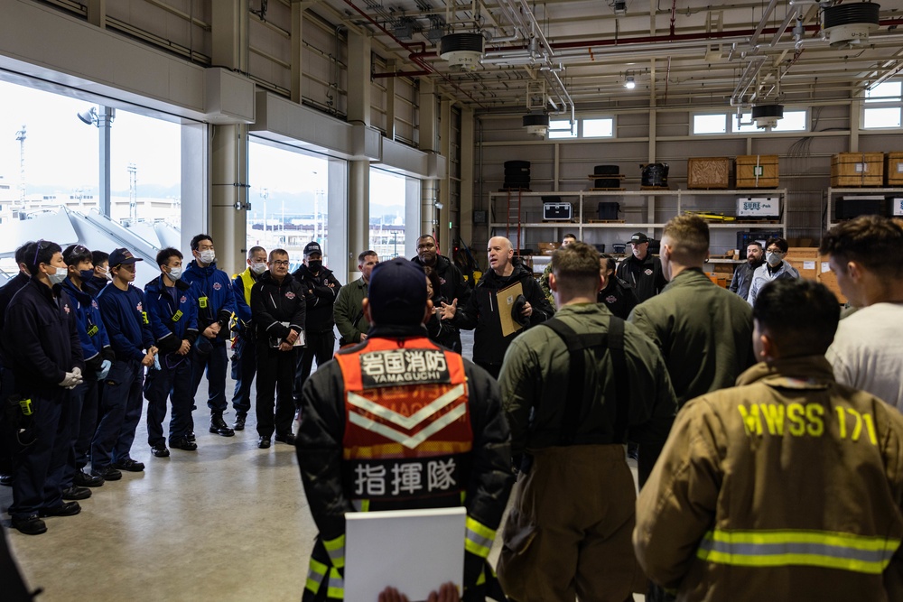 Until everyone's safe: Marine Corps Air Station Iwakuni emergency services personnel, Japan Maritime Self-Defense Force members participate in emergency response training