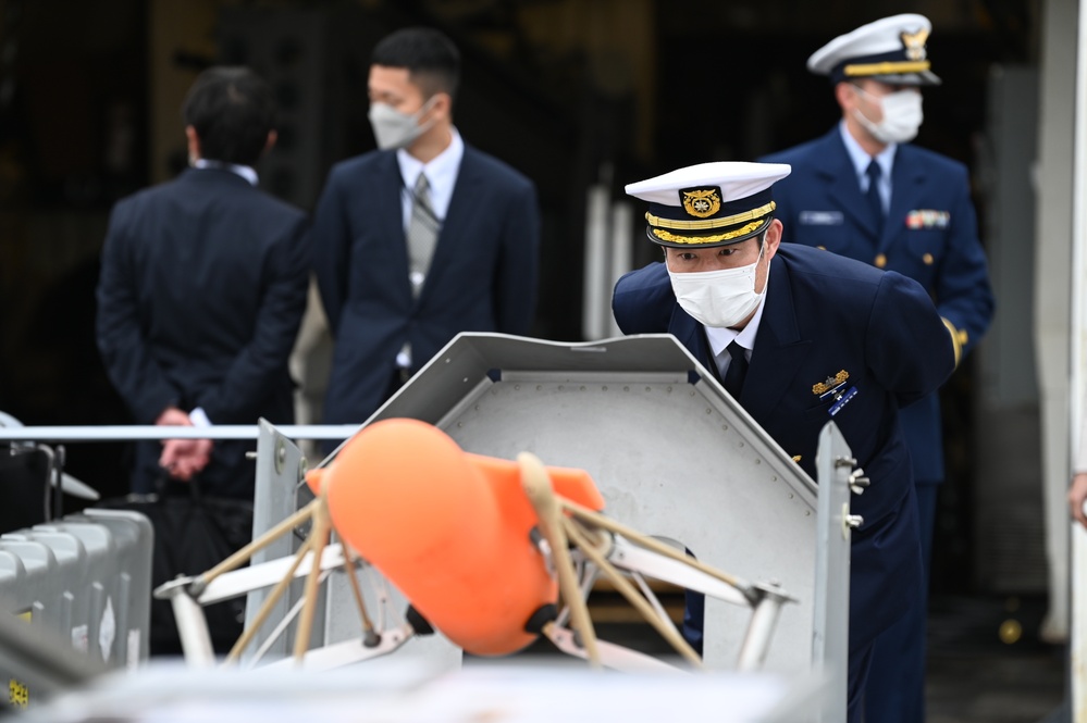 Japan Coast Guard members tour U.S. Coast Guard Cutter Kimball in Kagoshima, Japan