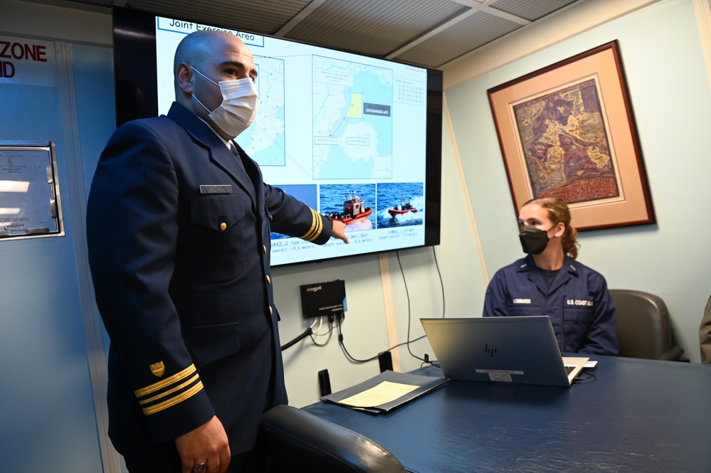 U.S. Coast Guard, Japan Coast Guard crews prepare to conduct joint search-and-rescue exercise in Kagoshima Bay, Japan