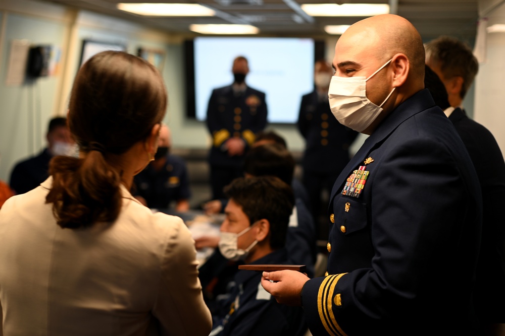 U.S. Coast Guard, Japan Coast Guard crews prepare to conduct joint search-and-rescue exercise in Kagoshima Bay, Japan