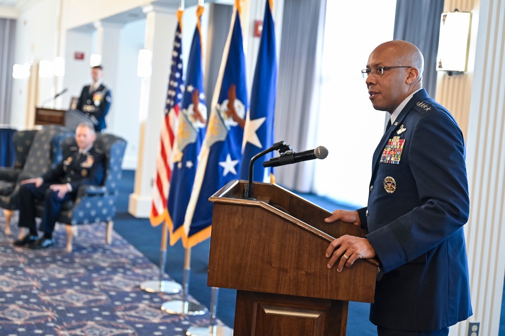 CSAF Brown hosts retirement for Lt. Gen. Dawkins