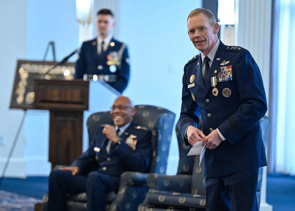 CSAF Brown hosts retirement for Lt. Gen. Dawkins