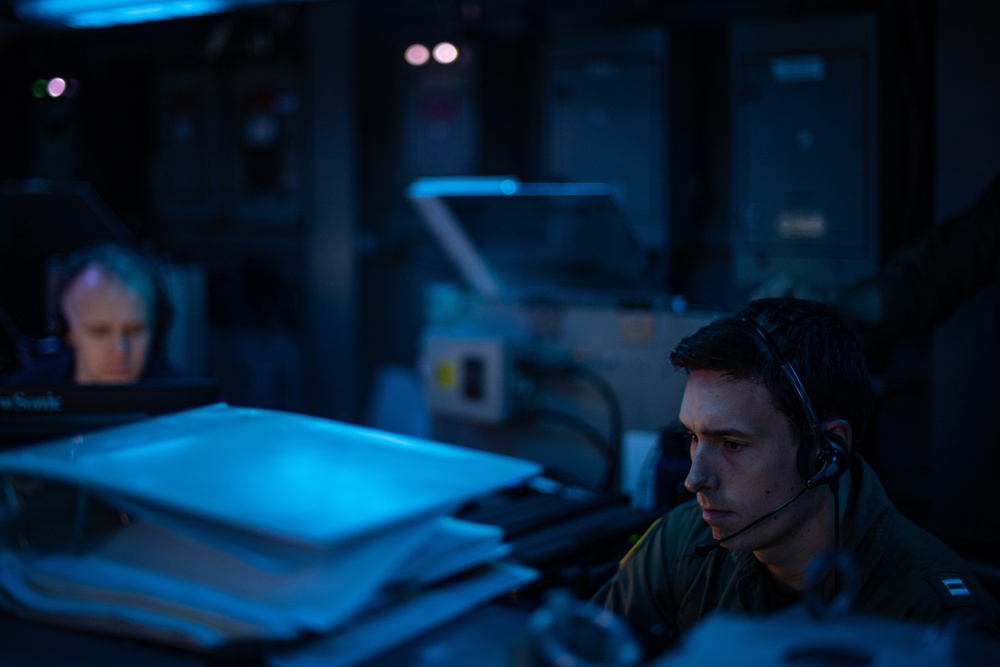 Sailors Stand Watch In The Combat Direction Center