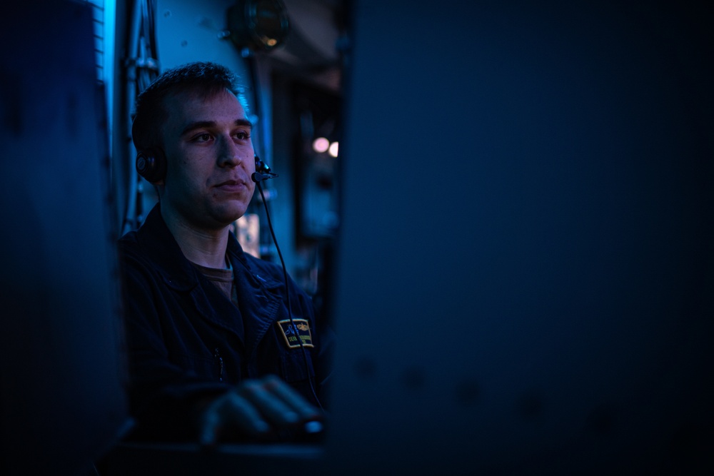 Sailors Stand Watch In The Combat Direction Center